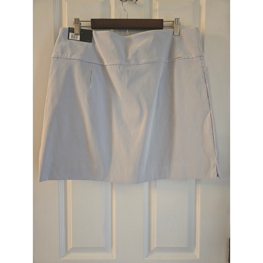 S.C. & CO Women's Blue White Striped Skort 360 ° Tummy Control Size XL  NWT - Picture 2 of 15